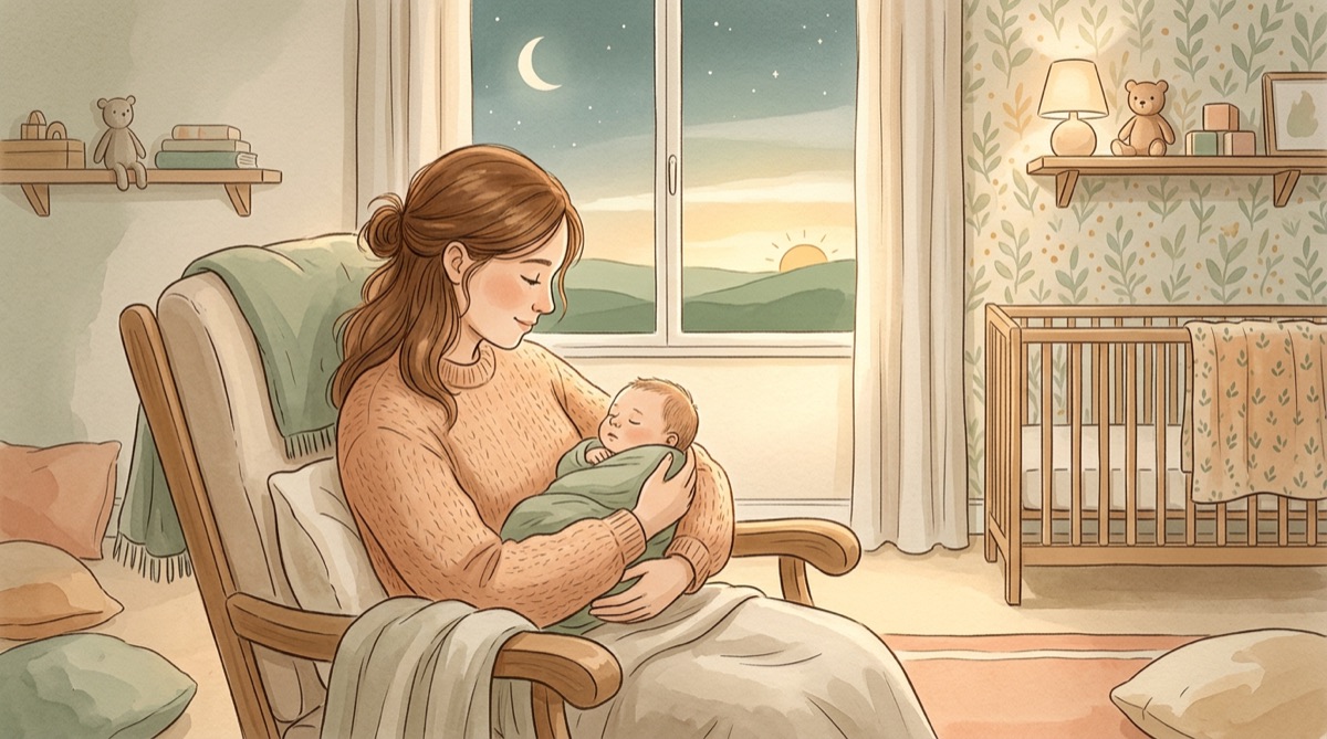 Illustration : Bébé confond le jour et la nuit : comment l’aider à trouver son rythme