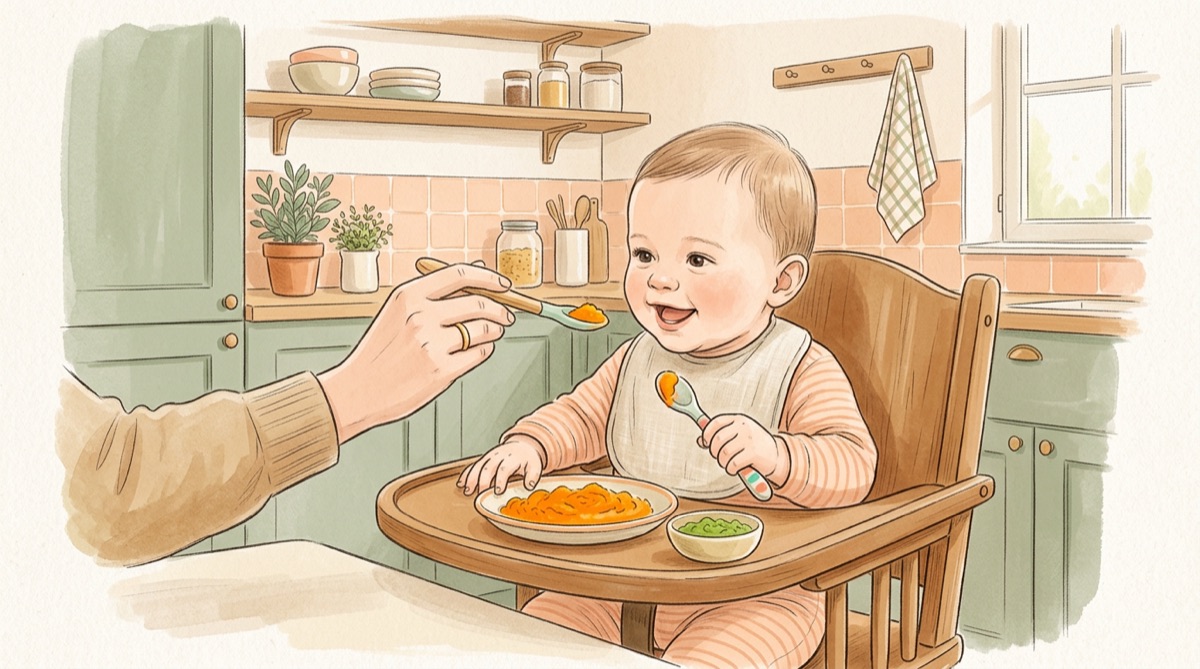 Illustration : Diversification alimentaire : le guide serein pour démarrer sans stress